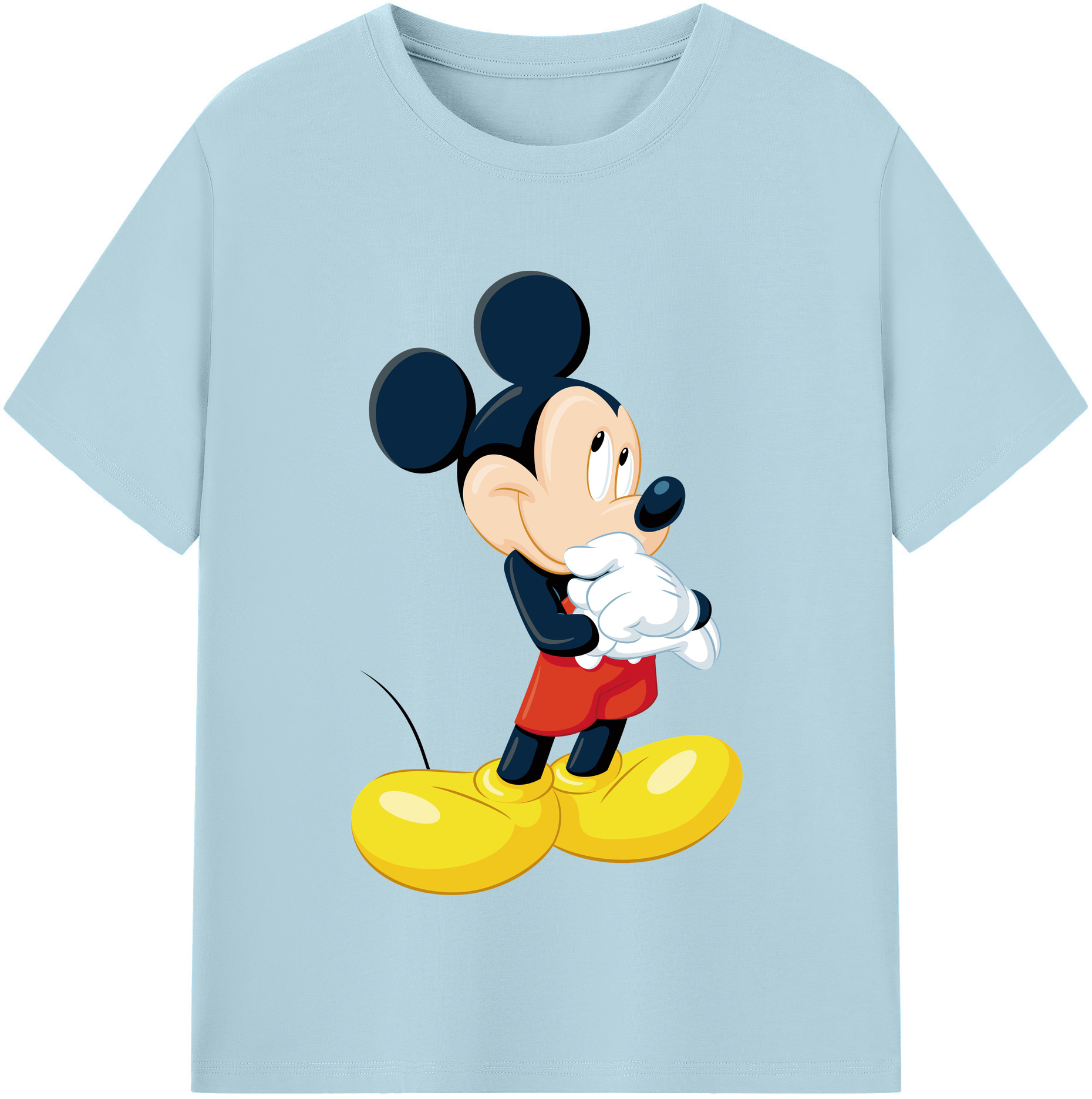 （画像用） ミッキーマウス Mickey Mouse 綿100％半袖Tシャツ（フロントプリント）